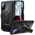 thumbnail image 6 of Nagebee Case for Motorola Moto G Stylus 2022 with Tempered Glass Screen Protector (Full Coverage), Belt Clip Holster with Built-in Kickstand, Heavy Duty Shockproof Armor Rugged Case (Black), 6 of 6