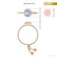 thumbnail image 4 of ANGARA Natural Multi Prong-Set Aquamarine Solitaire Bolo Ring in 14K Rose Gold for Women (Size-6mm) | March Birthstone, Birthday, Anniversary, Jewelry Gift for Women | Natural Aquamarine Ring, 4 of 9