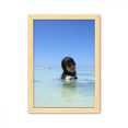 thumbnail image 1 of Ellie Yao Beautiflu chica mar ola nadar Cuadro de madera decorativa marco de casa A4, 1 of 3