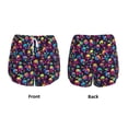 thumbnail image 3 of Balery Skull rainbow color mushroom Pantalones cortos deportivos para mujer con forro y dos bolsillos, elásticos, para entrenamiento, gimnasio, yoga-Medium, 3 of 7