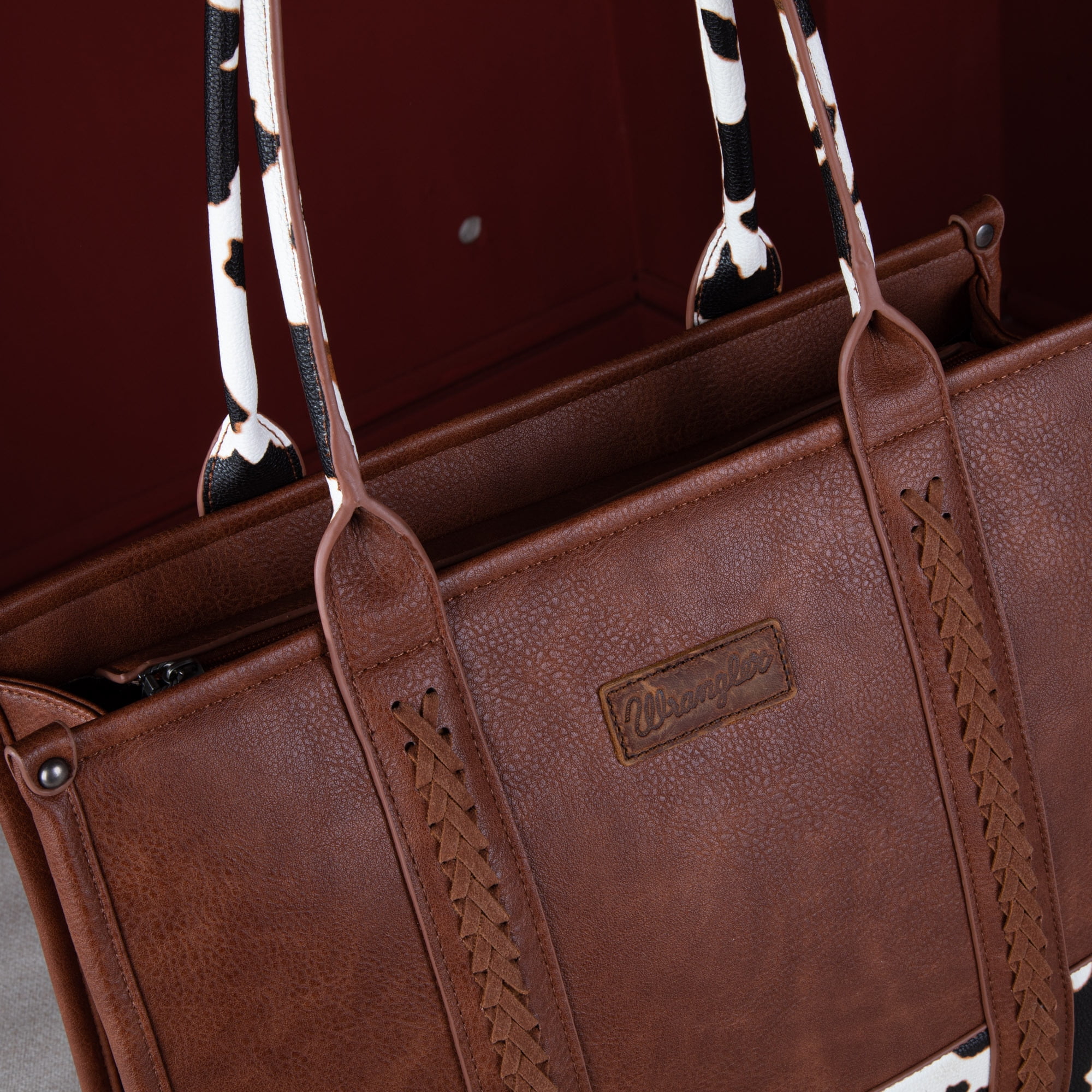 Wrangler Tote Bags for Women Top-handle Handbags and Purses for Women, Brown
