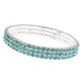 thumbnail image 2 of 2028 Jewelry 3-Row Rhinestone Stretch Bracelet, 2 of 2
