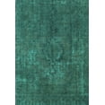 thumbnail image 1 of Ahgly Company Machine Washable Indoor Rectangle Abstract Turquoise Blue Modern Area Rugs, 7' x 10', 1 of 4