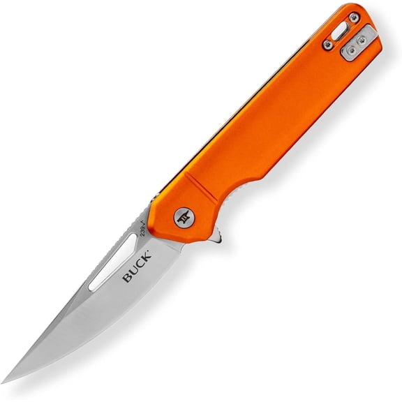 Buck Knives 239 Infusion Folding Pocket Knife with Drop Point Blade, Aluminum Handle, Pocket Clip