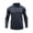 Dark Gray, variant on Men Spring Fall Shirt Buttoned Turn-down Collar Long Sleeves Slim Fit Quick Dry Pullover Thin Fitness Outdoor Training Top