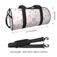 thumbnail image 4 of ZNDUO Purple Pink Polka Dots Pattern Round Travel Bag, Sports Tote Gym Shoulder Bag Weekenders Bags for Women Men, 4 of 8