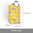 thumbnail image 3 of XMXT Large Collapsible Laundry Hamper, Yellow Lemon Cartoon Print Laundry Basket with Aluminum Handle, 50L Yellow, 3 of 7