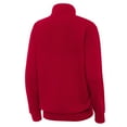 thumbnail image 3 of Women's Antigua  Scarlet Rutgers Scarlet Knights Victory Quarter-Zip Sweatshirt, 3 of 3