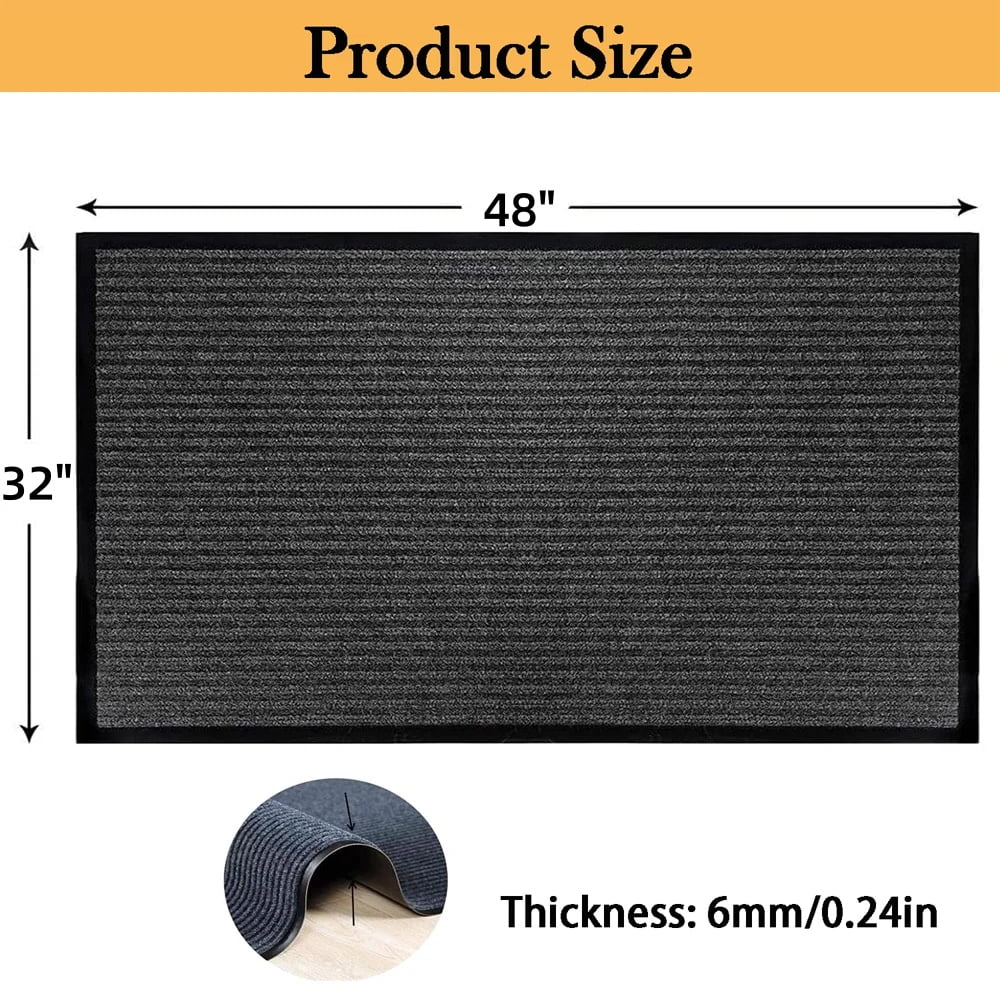 OVYEOFR Outdoor Mat, 32"x48" Indoor Doormat Non Slip, Soft and Absorbent Front Door Mat, Dirt Trapper Low Profile Entrance Mat, Entryway Rug, Floor Mat
