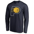 thumbnail image 2 of Men's Myles Turner Navy Indiana Pacers Long Sleeve Backer Name and Number T-Shirt, 2 of 3