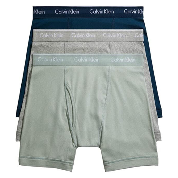 Calvin Klein Mens Underwear Cotton Classic Fit 3-Pack Boxer Brief,Multicolor,2XL