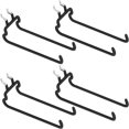 thumbnail image 1 of 10 Pieces Pegboard Hooks Pegboard Drill Holder Pegboard Double Power Tool Black Pegboard Flat Utility Hook Peg Board Organization Accessory for Workbe, 1 of 5