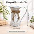 thumbnail image 3 of Vintage Galvanized Metal Pitcher Vase, Shabby Chic Watering Can Flower Holder, Distressed Iron Floral Container, Rustic Table Mantel Decor Vessel, 3 of 8