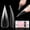 Q44 Curved Stiletto Nail Tips, variant on Stiletto  Tips  Solid Core Stiletto Half Cover Press  Nails, XXL Clear   Nails False  Tips for  Art Design Salon Artistic and  DIY 15 Sizes