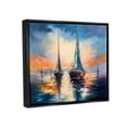 thumbnail image 4 of Stupell Industries Sailboats and Ocean Sunset Transportation Painting Black Floater Framed Art Print Wall Art, 21 x 17, 4 of 10