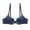 Blue, variant on Women's Essentials Deep U Multi-Way Push Up Convertible Low Cut Plunge Bra(Beige,32C)