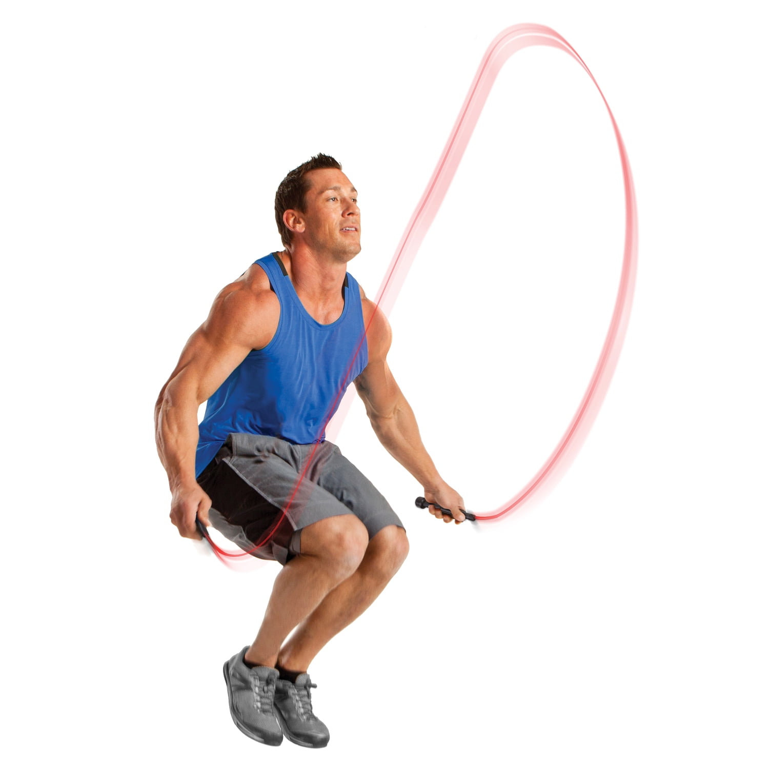 GoFit 9' Lightning Speed Jump Rope- Assorted Colors (4 each red, green &  blue) in Peggable Clear Plastic Tubes with Counter Top Display 
