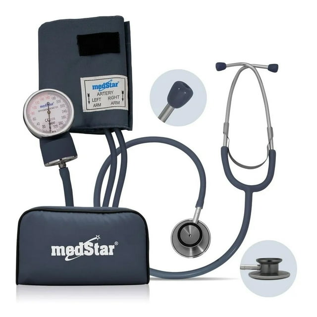 Esfigmomanómetro Aneroide Kit Estetoscopio gris Medstar Medstar SLI-HS-50B-F