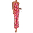 thumbnail image 1 of Vestido largo PRETTYGARDEN Floral Rojo Amarillo para Mujer, 1 of 9
