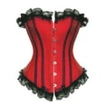 thumbnail image 1 of Women's Lace Patchwork Embroidery Solid Color Gothic Court Party Outside To Wear Corset, 1 of 8