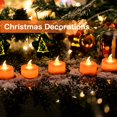 thumbnail image 3 of Velas de té LANKER, color naranja parpadeante, LED, 24 unidades, 3 of 7