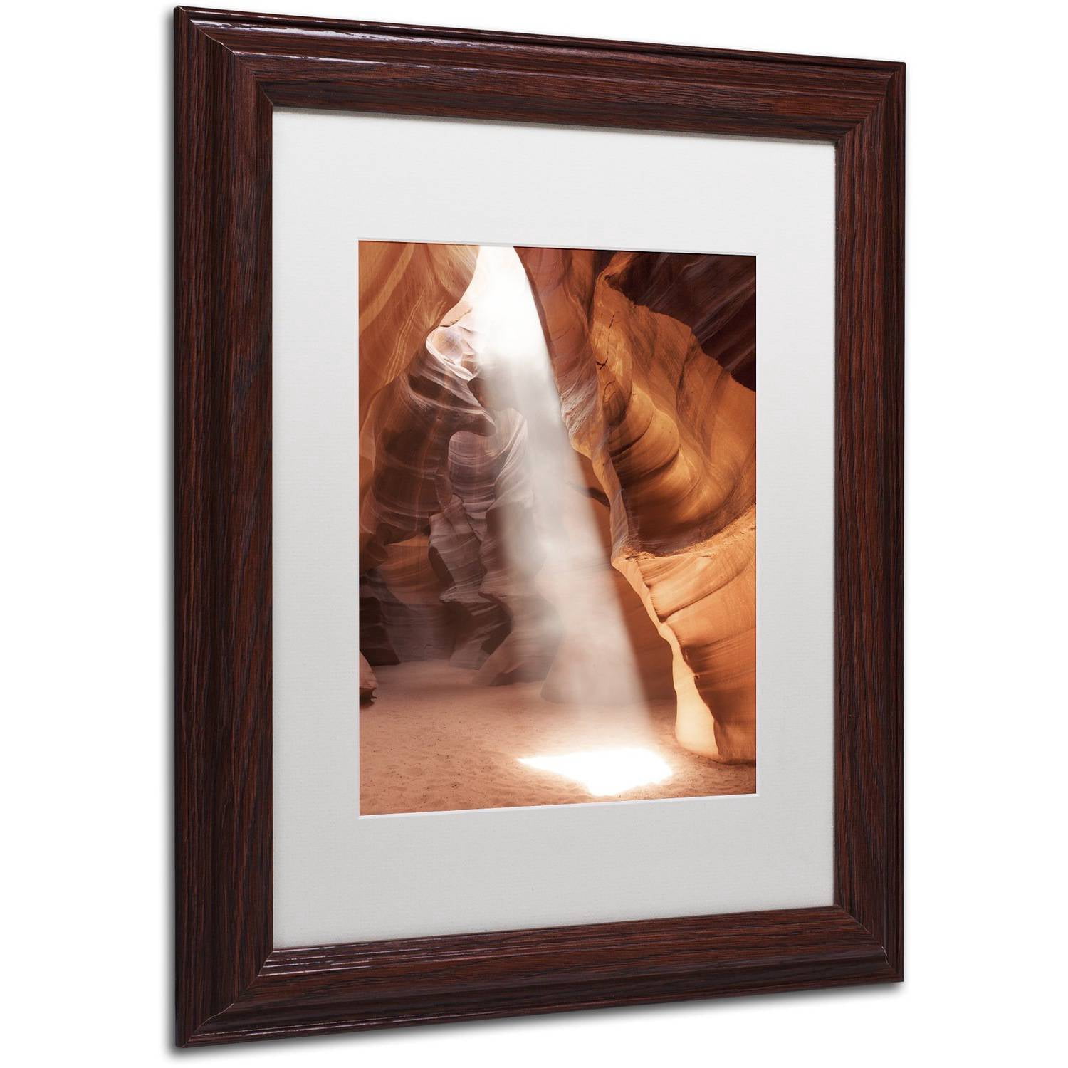 Trademark Fine Art "Illumination I" Canvas Art by Moises Levy White Matte, Wood Frame