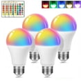 thumbnail image 1 of Lot de 4 Ampoule LED E26 E27 3W RGB 16 Couleurs Changeantes Télécommande IR, 1 of 6