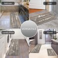 thumbnail image 3 of MeyJey PVC Anti Fatigue Kitchen Rug Set 2 Piece 17" x 48" + 17" x 28" Comfort Waterproof Standing Runner Mats Non Slip Thick Cushioned Kitchen Floor Mat Set Brown, 3 of 7