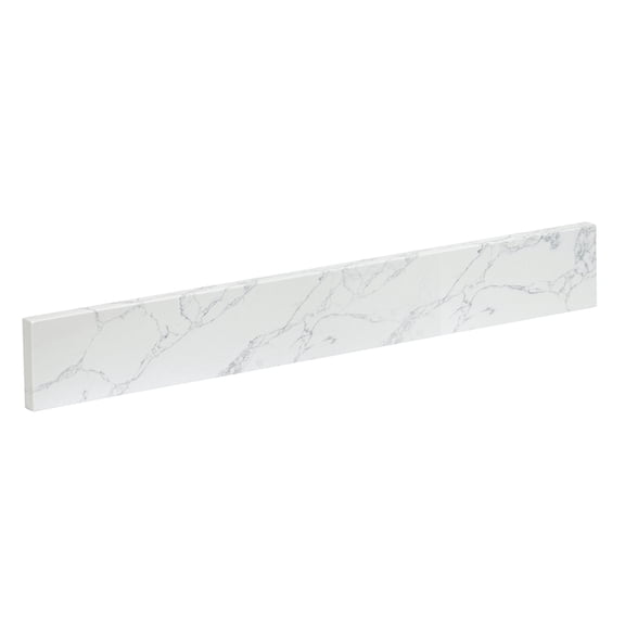 Fondis 36 in.W Engineered Stone Vanity Backsplash in Grain White
