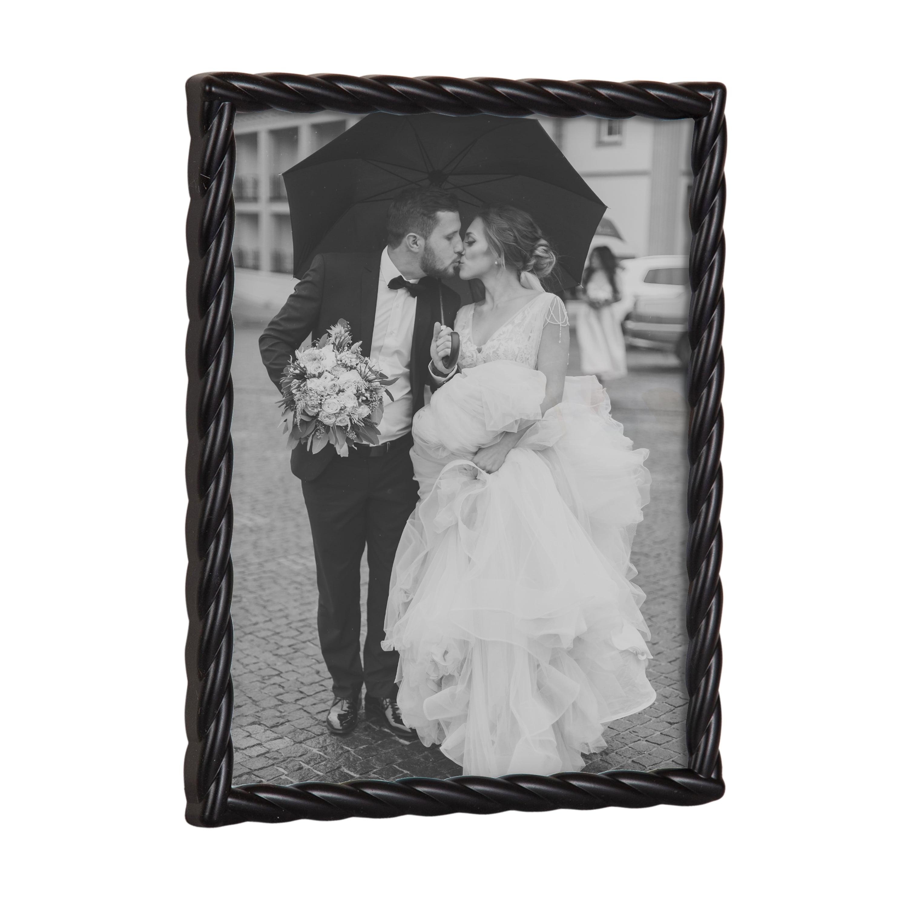 Saltana 8x10 Braided Black Tabletop Picture Frame, SALTANA 8X10 BLK