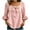 A-Pink, variant on GERsome Womens T-Shirts Ruffled 3/4 Sleeve Square Neck Bowknot Trim Loose Fit Blouses for Casual Work Travel Khaki L