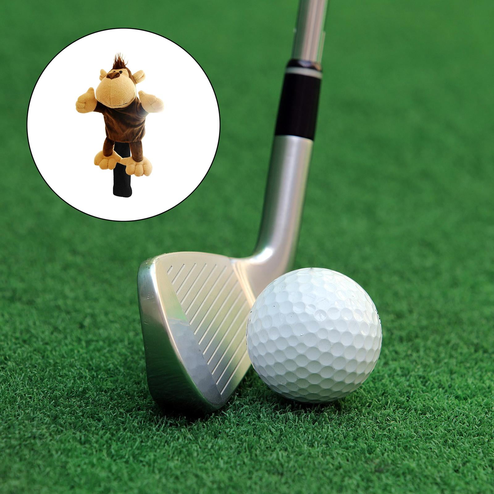 2Pcs Novelty Golf Club Headcover Cartoon Plush Animal Wood Driver Head Cover