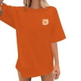 thumbnail image 1 of LUOGENLI T-shirts pour Femme pour Femmes T-Shirt Décontracté et à la Mode Coloré à Imprimé de Fleurs Sauvages Col Rond T-Shirt Ample Hauts T-shirts pour Femmes T-Shirt Graphique Saint-Valentin Orange TTG, 1 of 6