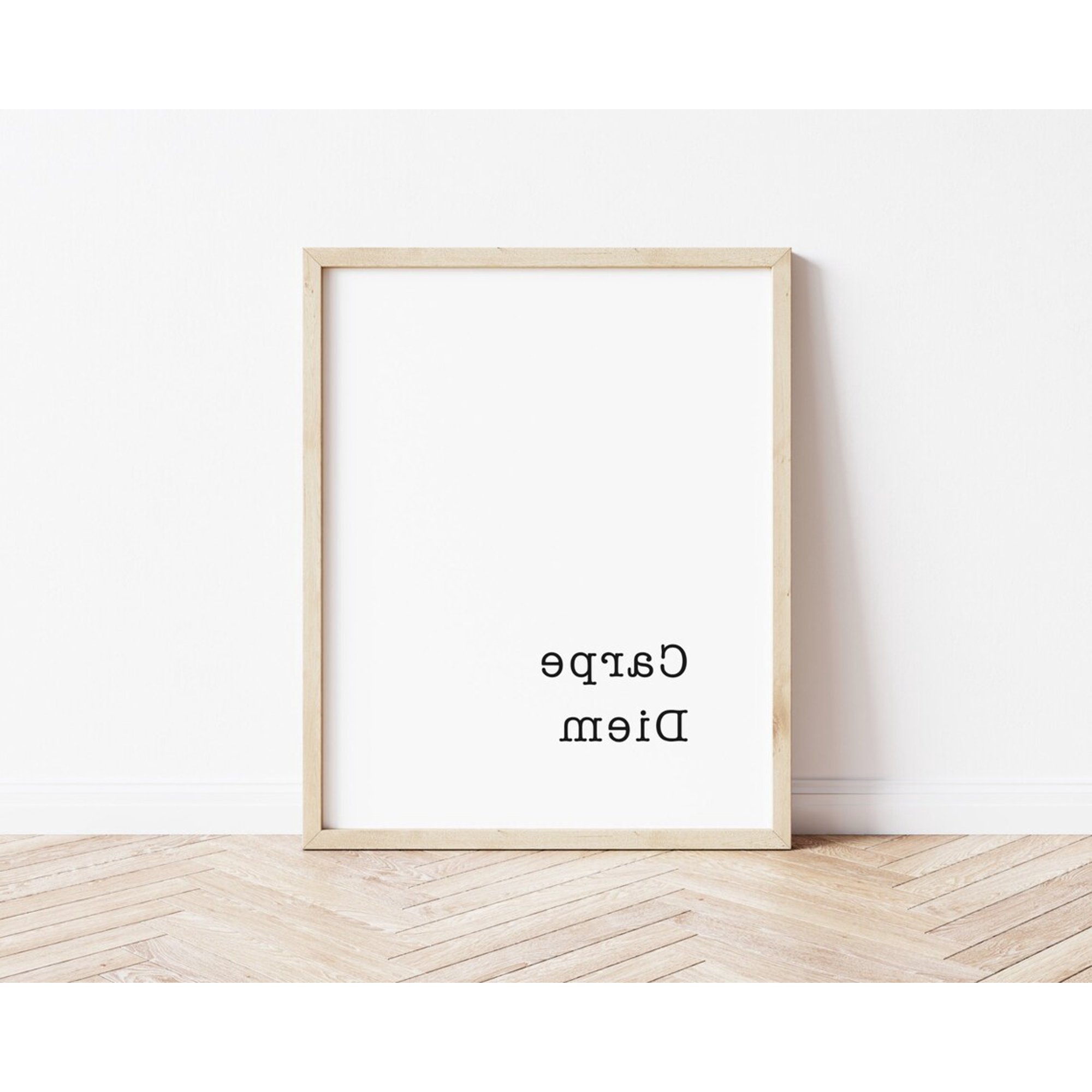 Carpe Diem Mirror Quote Wall Art Decor Unframed Paper Print