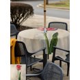 thumbnail image 6 of Square Outdoor Tablecloth with Umbrella Hole Vintage Red Tulip Flowers Outside Table Cloth Waterproof Patio Table Cover Country Pastoral Plants Leaves Zipper Tablecloths for Picnic Camping 60x60 Inch, 6 of 8