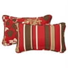 Pillow Perfect Outdoor Floral & Striped Lumbar Pillow (Set of 2)
