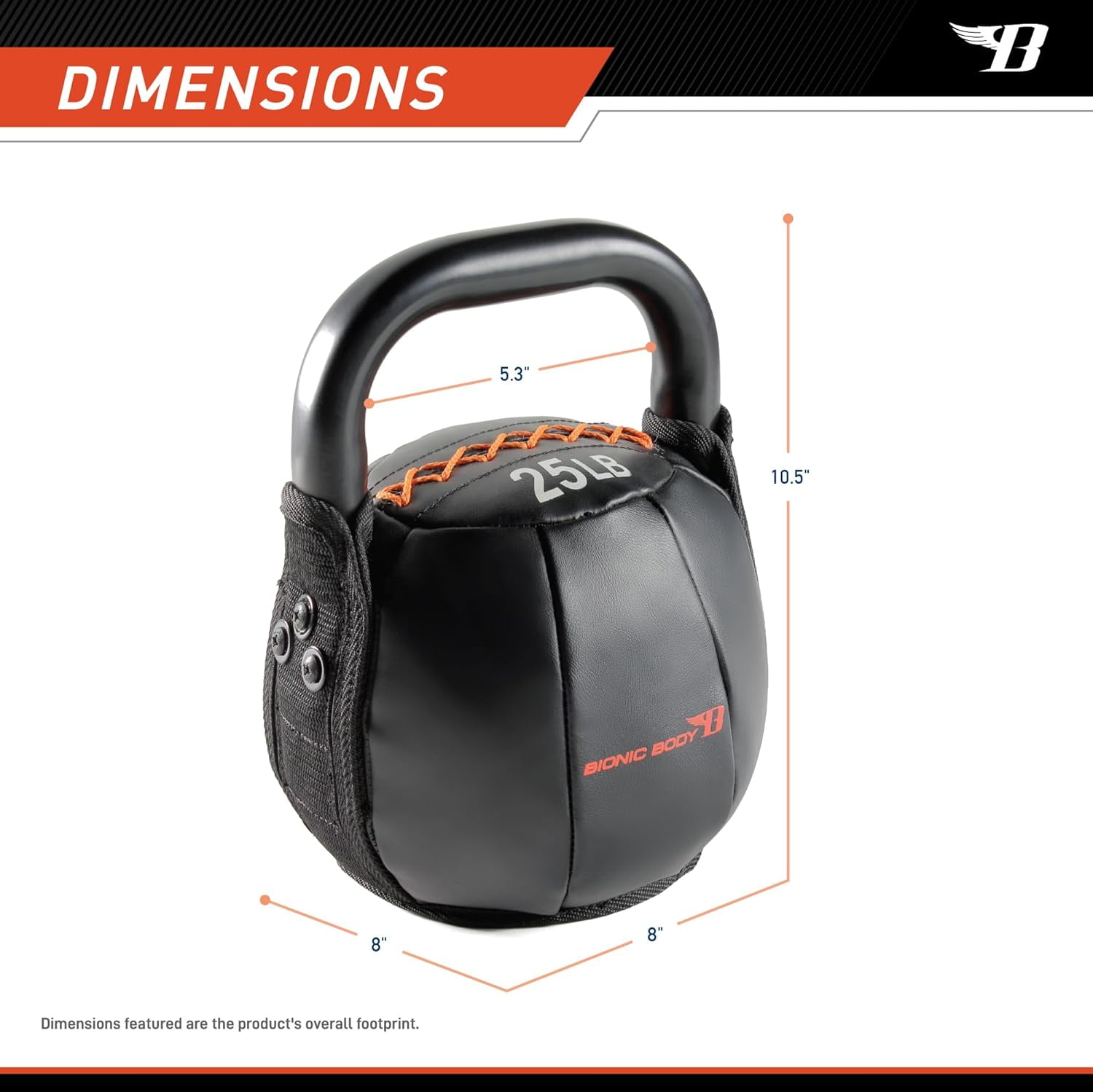 Bionic Body, 25lb Soft Kettlebell, Single