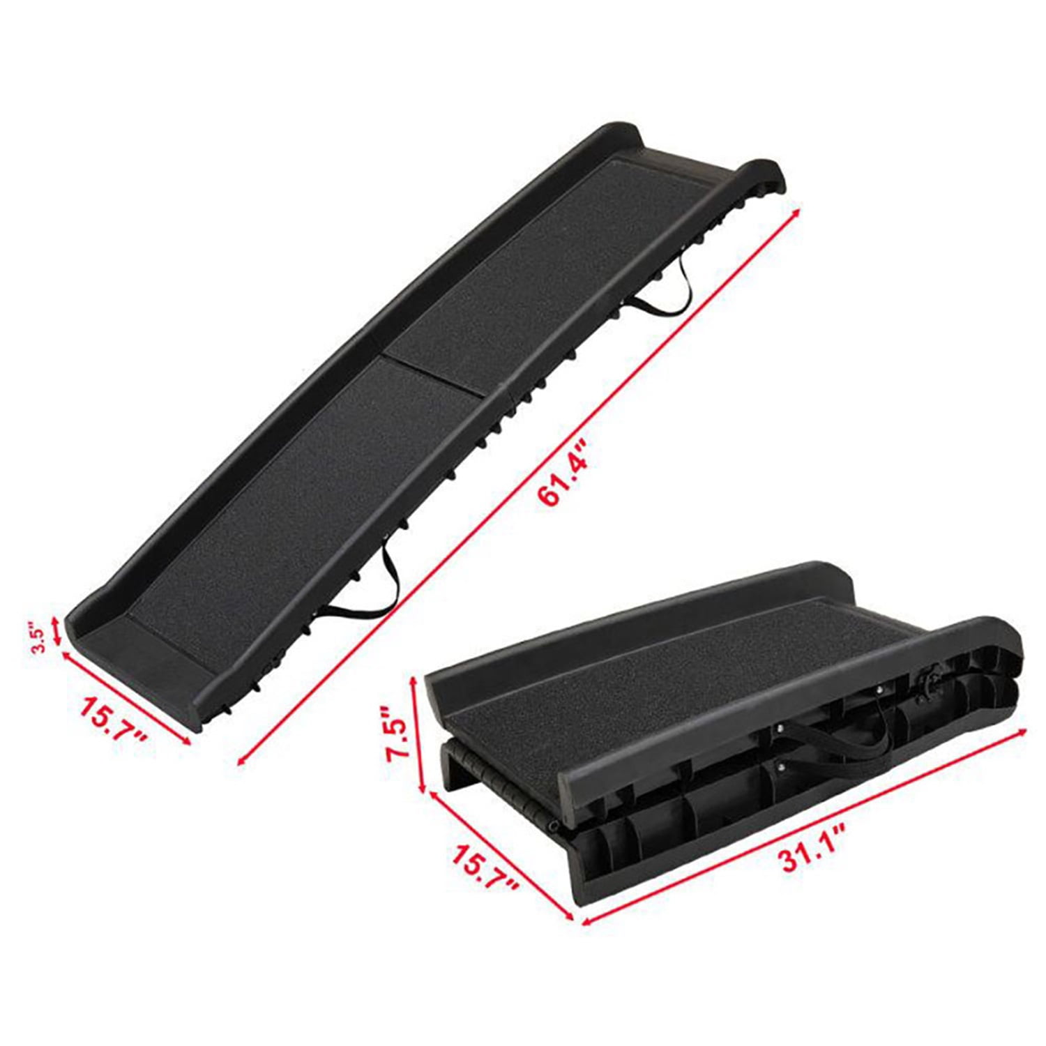 Pefilos Foldable Pet Ramp for Car Ride Folding Dog Ramp for Cars, Portable Pet Ramp for Large Dogs with Siderails, Easy Storage, Black Pefilos Foldable Pet Ramp for Car Ride Folding Dog Ramp for Cars, Portable Pet Ramp for Large Dogs with Siderails, Easy Storage, Black