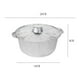 thumbnail image 2 of Suministros de cocina, suministros desechables, bandeja redonda de aluminio, 6 piezas, recipiente desechable para alimentos con tapa, bandeja de aluminio para hornear de 10 x 3,5 pulgadas, olla de cam, 2 of 8