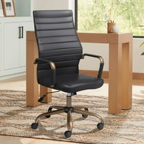 Studio 55D Primero Vintage Black Faux Leather Adjustable Office Chair