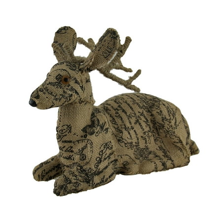 Brown Postcard - Postcard Print Brown Burlap Deer Statue