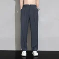 thumbnail image 4 of Pantalones holgados de verano para hombre, pantalones de traje negros rectos para hombre, ropa de diseñador de alta calidad, pantalones 2024 Spandex, estilo coreano, nuevo en, 4 of 4