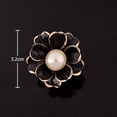 thumbnail image 3 of Hebilla de Bufanda Hugo Perla de Imitación 3 Anillos Negro, 3 of 6