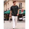 thumbnail image 5 of RICHCOIN T Shirts for Men Short Sleeve Crewneck Casual Top Vintage Washed Basic Loose Tees, 5 of 7