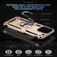 thumbnail image 3 of ELEHOLD Hybrid Rugged Case for iPhone 16 Pro Full Body Protection with Metal Magnetic 360° Rotating Ring Holder Kickstand Shockproof Heavy Duty Case for iPhone 16 Pro,Gold, 3 of 6