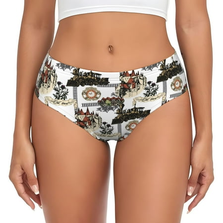 Womens Underwear - Train Pattern Vintage No Show Seamless Underwear for Women  Kawaii Soft Stretch Women s Panties  Hipster Ladies Panties Bikini Underwear Briefs