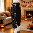 thumbnail image 2 of XINPING Halloween Sweatpants Women 2026 Loose Fit High Waisted Baggy Joggers Pants Casual Fall Novelty Lounge Bottoms Pockets Cute Y2K Joggers with Pockets Party Daily Wear, 2 of 7