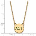 thumbnail image 2 of Logoart Sterling Silver Gp Alpha Sigma Tau Small Enamel Pendant Necklace, 2 of 3