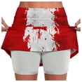thumbnail image 2 of XIAONU Womens Maple Leaf Active Skort High Waist Side Pocket Sports Skirt Performance Casual Outdoor Golf skorts, 2 of 6