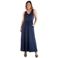 thumbnail image 4 of Plus Size Sleeveless Pocket A Line Maxi Dress, 4 of 8